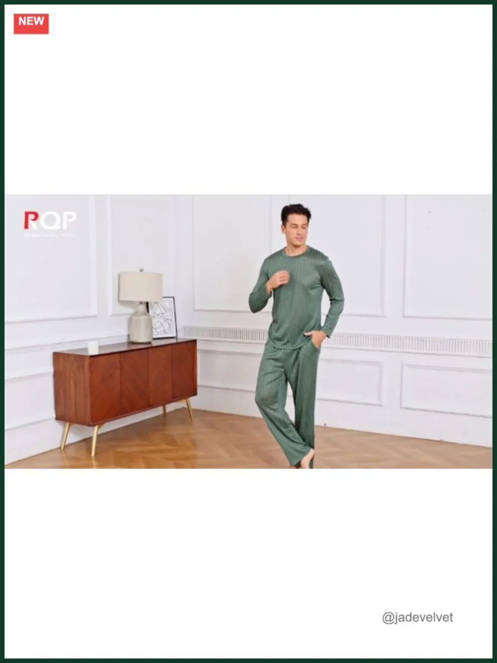 Men's Pajama Set Soft Ribbed Lightweight Lounge Wear 2 Piece Sleepwear